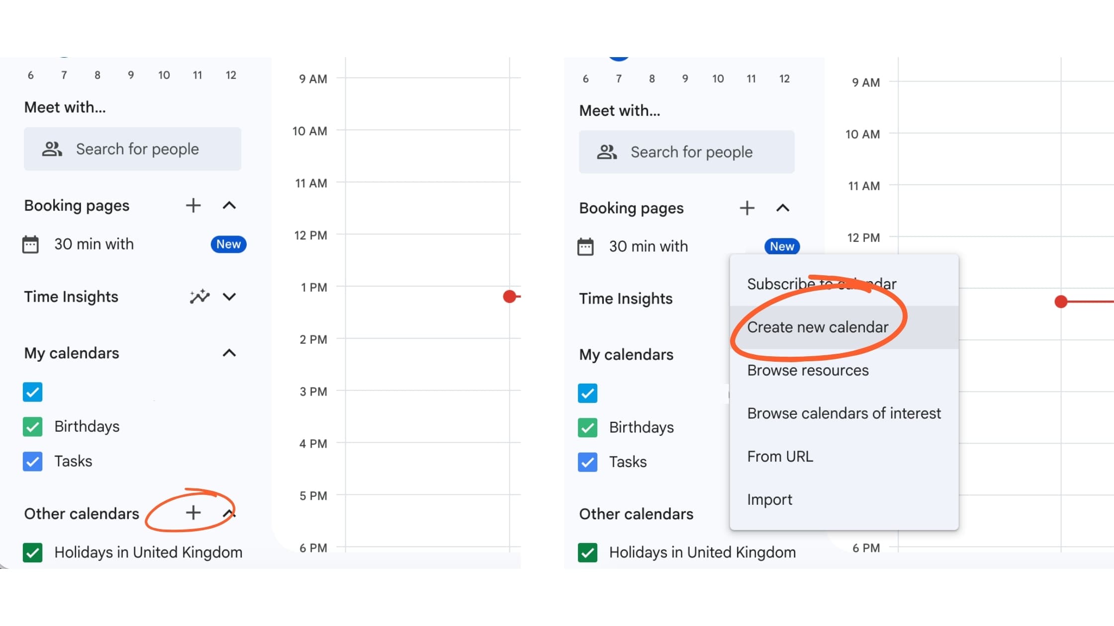 Create a new calendar