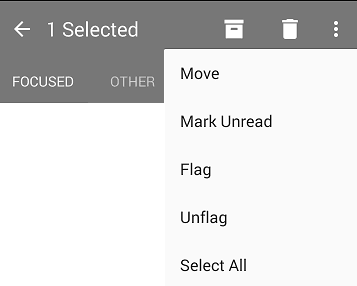 Outlook select email checkbox