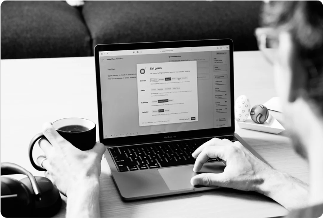 Person using a computer